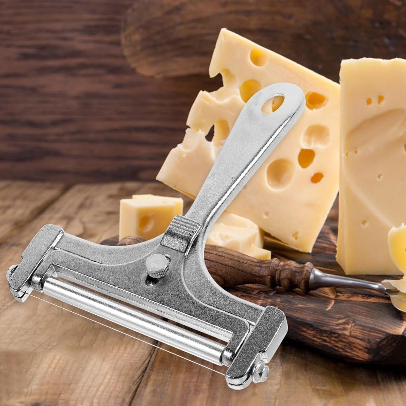4PCS Adjustable Cheese Slicer Cutter - Reusable Non-Stick Cheese Grater Tool for Kitchen