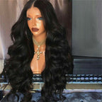 Women’s 68cm Long Wavy Curly Synthetic Wig with Hair Net | Black Cosplay Full Wig