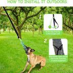2 Set Interactive Dog Tug Toy Rope – Hanging Bungee Pull Toy for Indoor and Outdoor Play