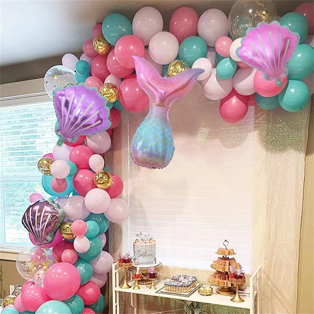 194PCS Mermaid Balloon Garland Arch Kit Birthday Party Decoration Girls