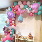 194PCS Mermaid Balloon Garland Arch Kit Birthday Party Decoration Girls
