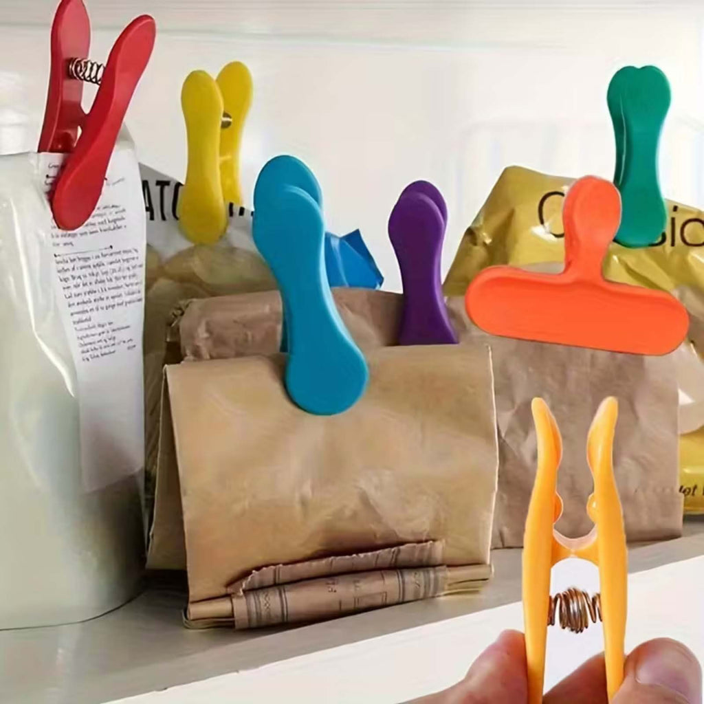 11PCS Plastic Cartoon Bag Clips - Food Snack Sealing Clips for Kitchen Storage
