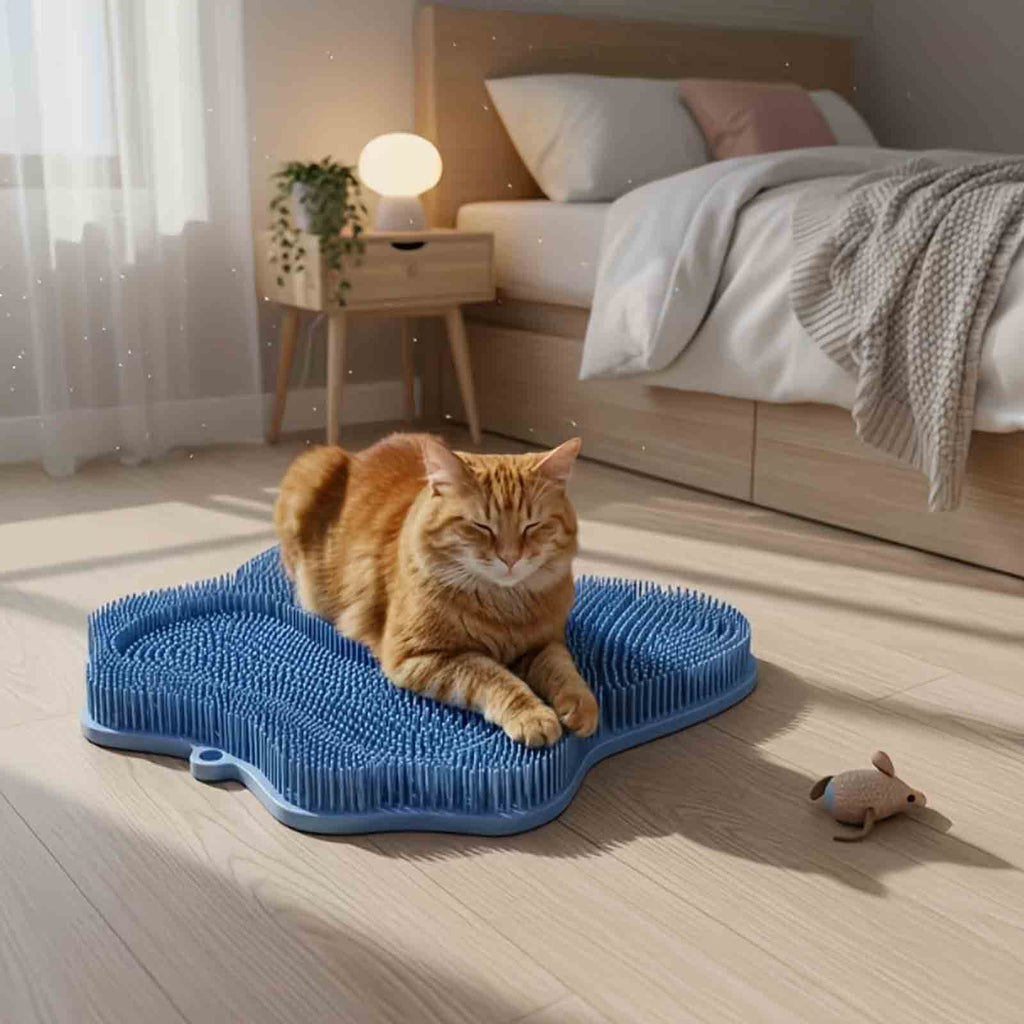 2pcs Pet Grooming Gloves & Fur Remover Scraper | Cat & Dog Hair Massage Brush Set