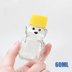 10PCS 60ml Plastic Empty Honey Bear Bottle Squeeze Bear Jar Storage Kit w/ Brush