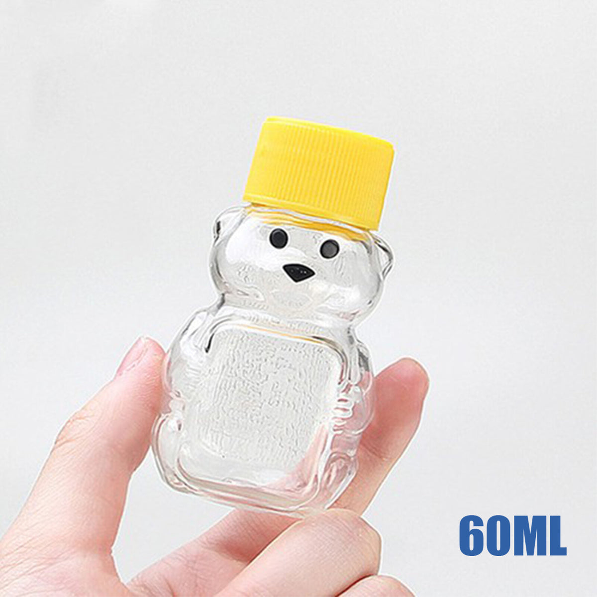 10PCS 60ml Plastic Empty Honey Bear Bottle Squeeze Bear Jar Storage Kit w/ Brush