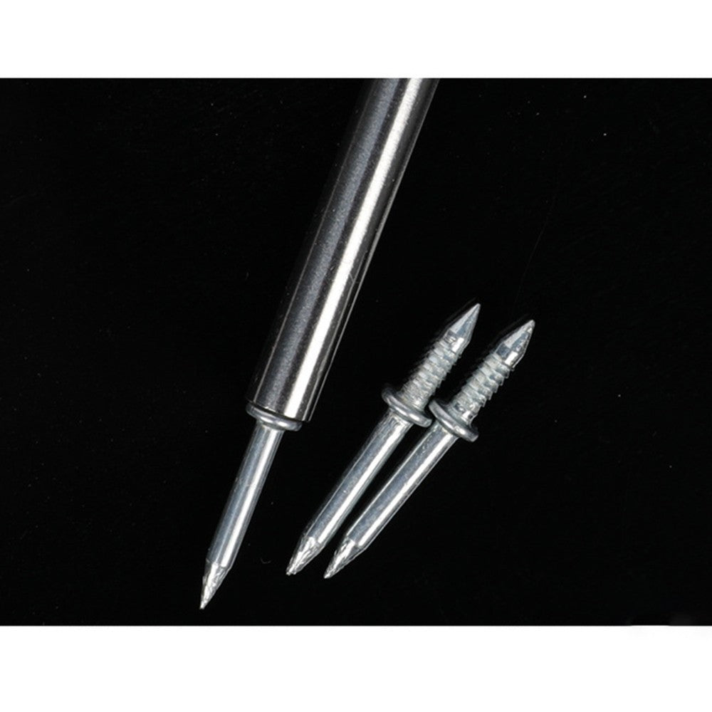 Tool tip and nails close-up