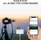 2 in 1 SD TF Card Reader & 3 in 1 Camera Reader Adapter for iPhone 11-14 Pro Max