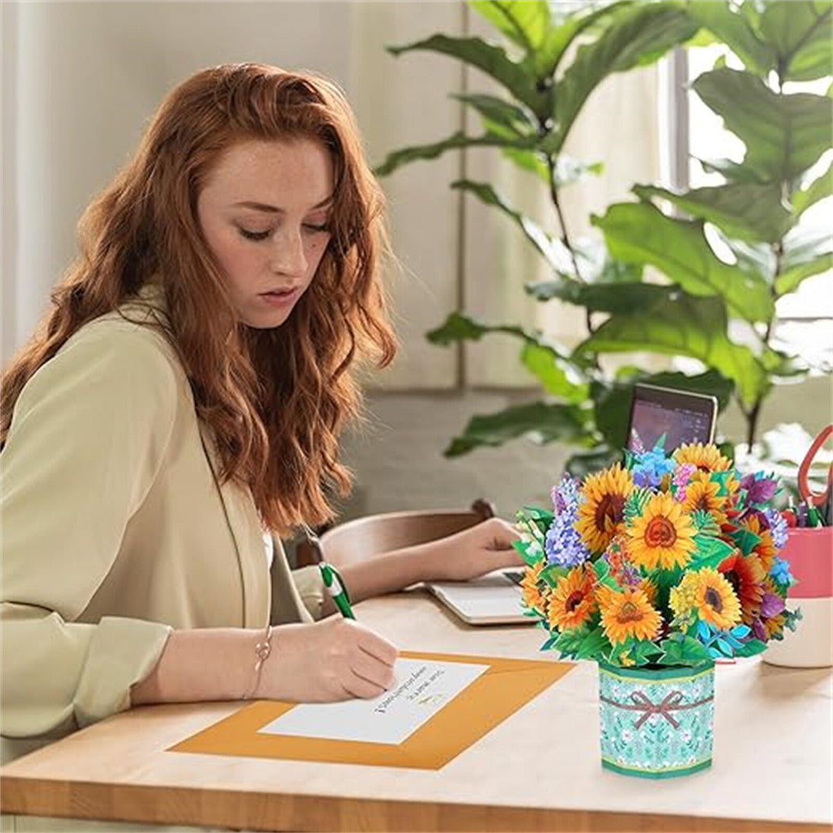 1/2PCS 3D Gift Card Flower Greeting Card Style Birthday Postcard Gift Handmade