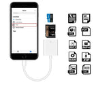 2 in 1 SD TF Card Reader & 3 in 1 Camera Reader Adapter for iPhone 11-14 Pro Max