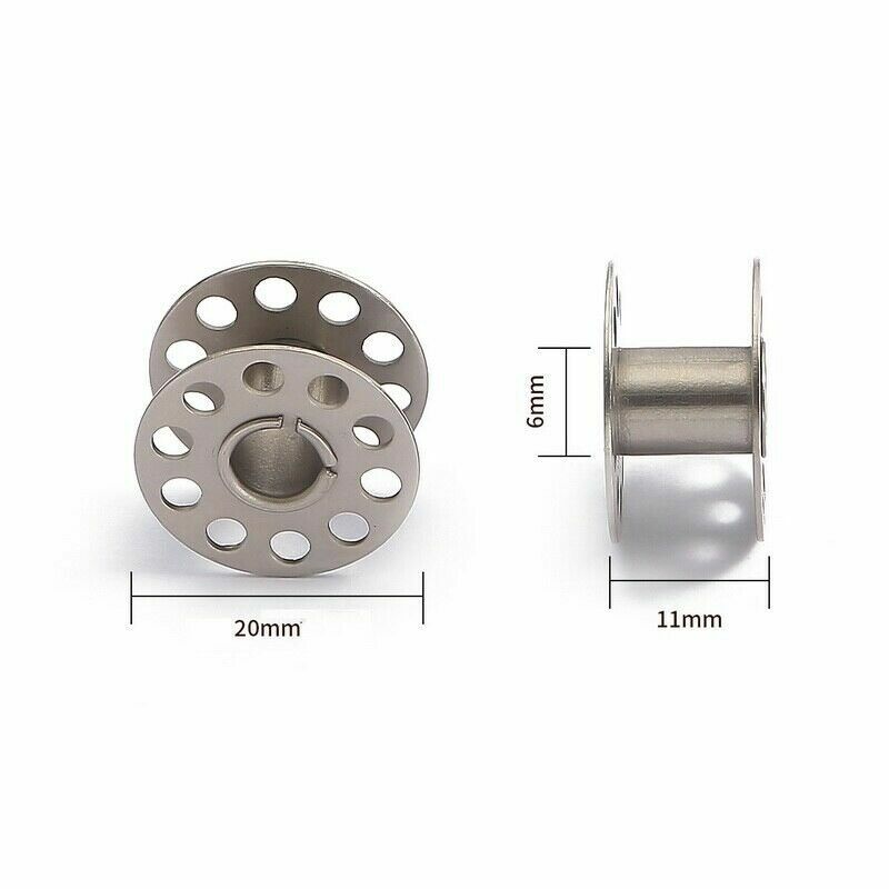 50PCS Metal Bobbins Sewing Machine Spool Bobbin For Brother Janome Singer Craft