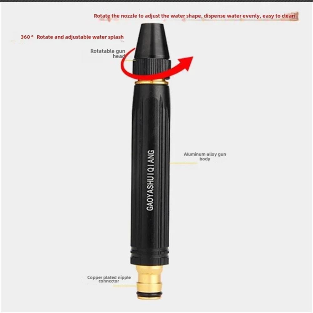 High Pressure Water Spray Gun Nozzle Garden Hose Pipe Lawn Car Wash Tools