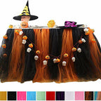 Halloween Tulle Table Skirt Black Orange Tutu Table Cover Party Decoration
