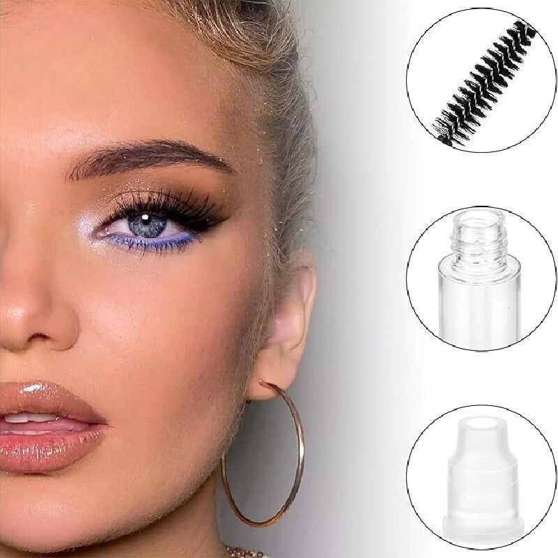 50PCS 10ml Empty Mascara Tube with Brush Wand Eyelash Serum Bottle Refillable