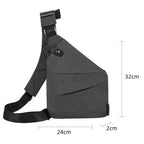 Men’s Anti Theft Travel Shoulder Bag - Waterproof Portable Chest Sling Pocket Bag