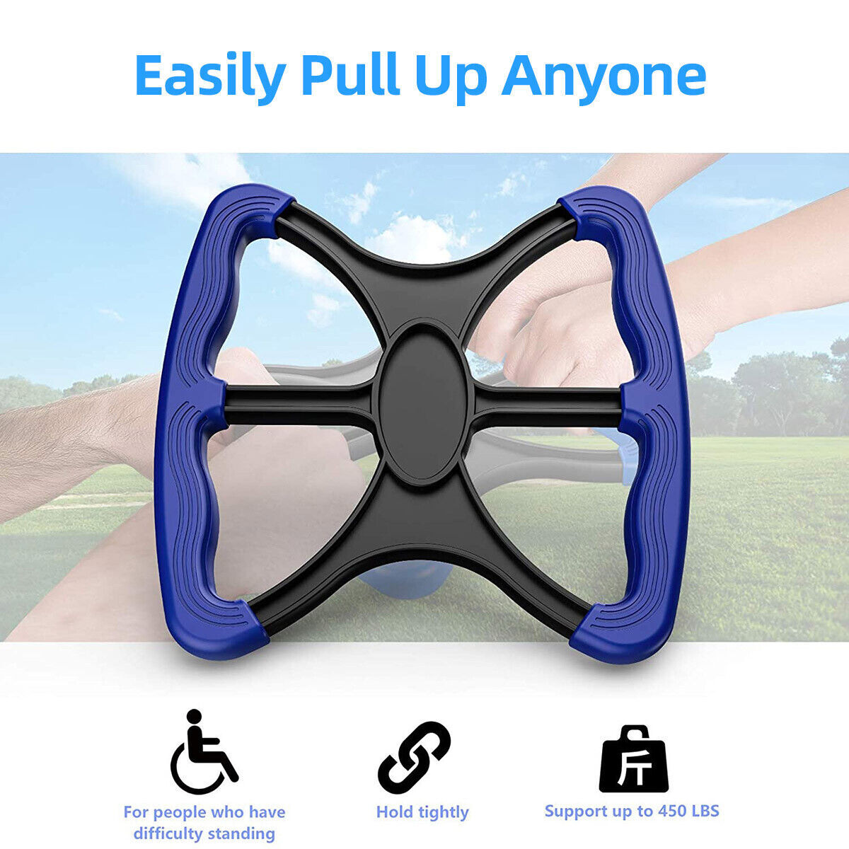 Portable Patient Lift Assist Handle Non-Slip Standing Aid for Elderly Mobility Support