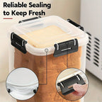 2pcs Bread Storage Container with Lid | Sealed Bread Keeper Box for Loaf, Toast & Noodles