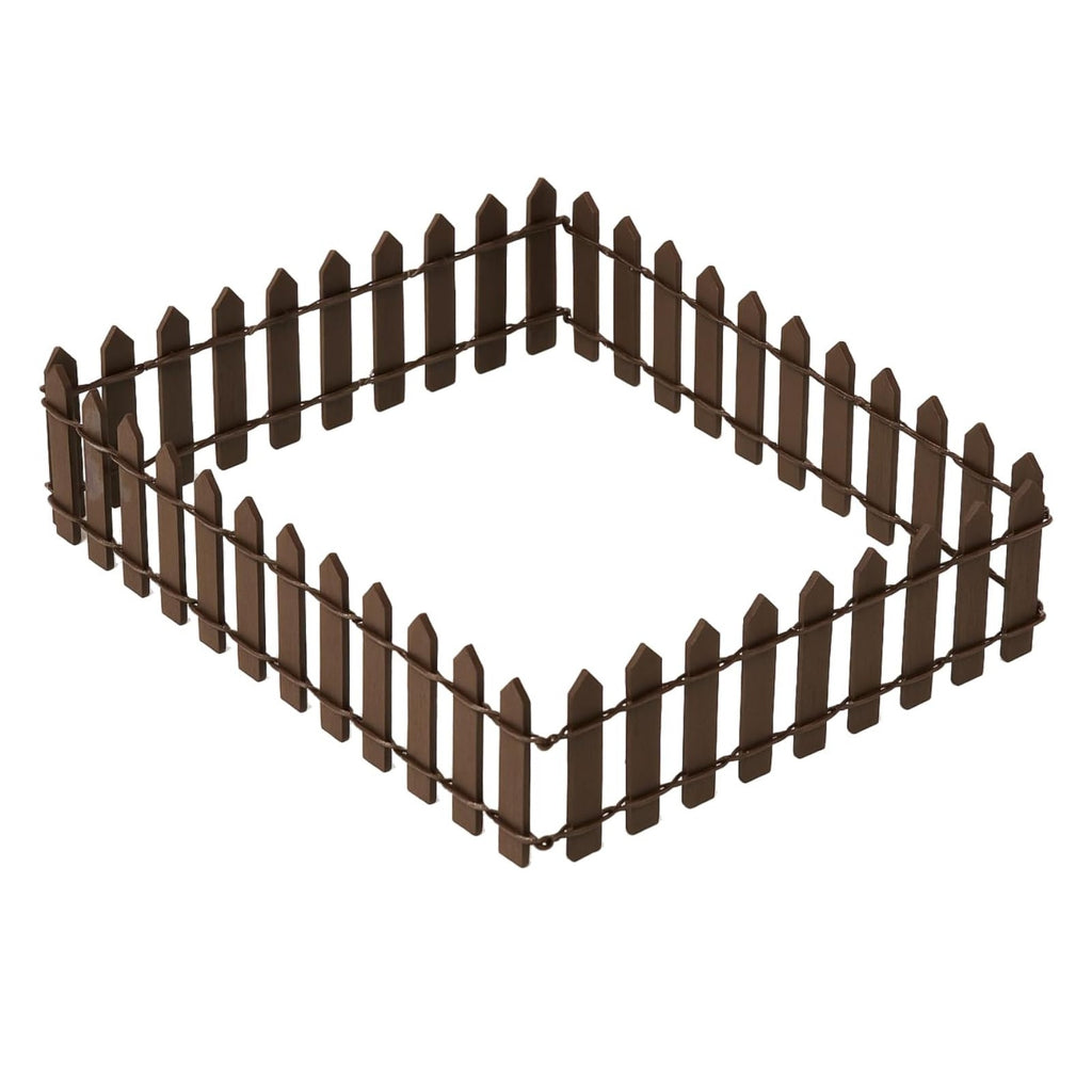 50PCS Mini Wooden Fence Fairy Garden Decor – Miniature Dollhouse Landscape Fence