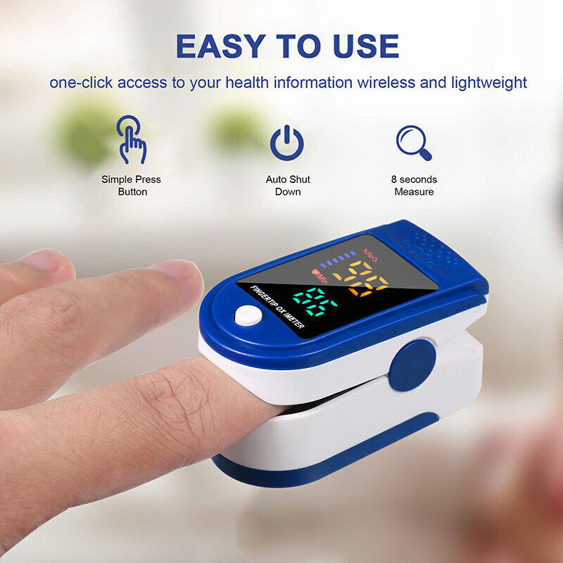 Fingertip Pulse Oximeter – Blood Oxygen Saturation (SpO2) & Heart Rate Monitor