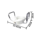 Adjustable Elevated Toilet Seat with Support Arms | Portable Bathroom Safety Aid for Elderly & Disabled