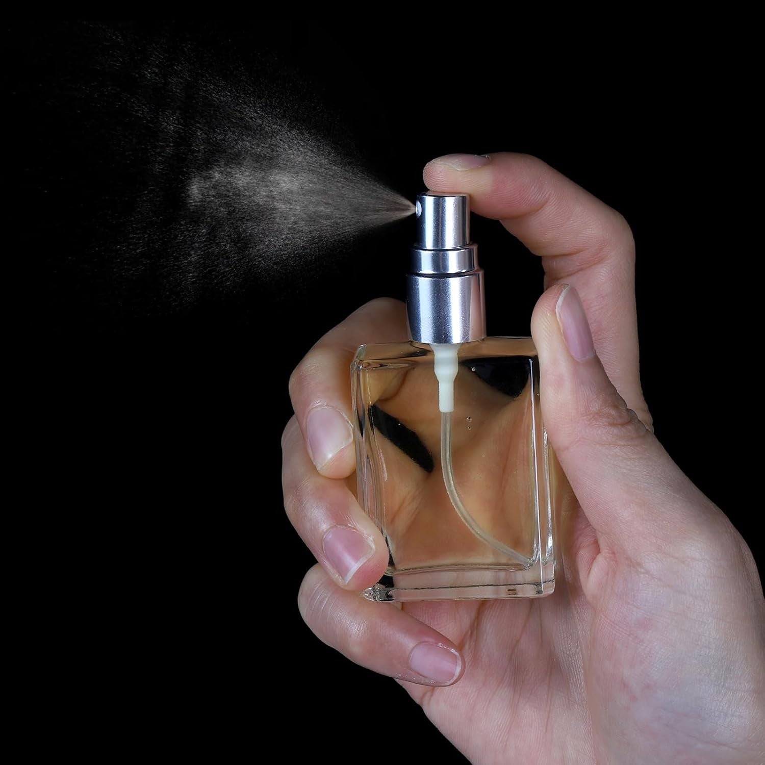 100ML Refillable Perfume Atomizer Empty Glass Spray Bottle Flat Cosmetic Container