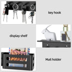 2 Pack Wall Mounted Key Rack Hanger – Modern Key and Coat Holder Organizer for Entryway, Bags and Accessories