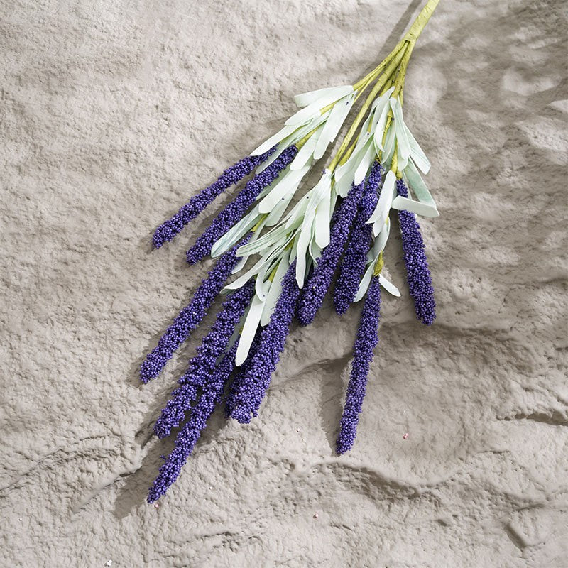 10PCS 12 Head Artificial Lavender Bouquet - Purple Fake Flowers for Wedding and Home Decor