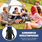 2pcs Insulated Wine Bottle Tote Bags | Portable Wine Cooler Carrier with Handle & Strap