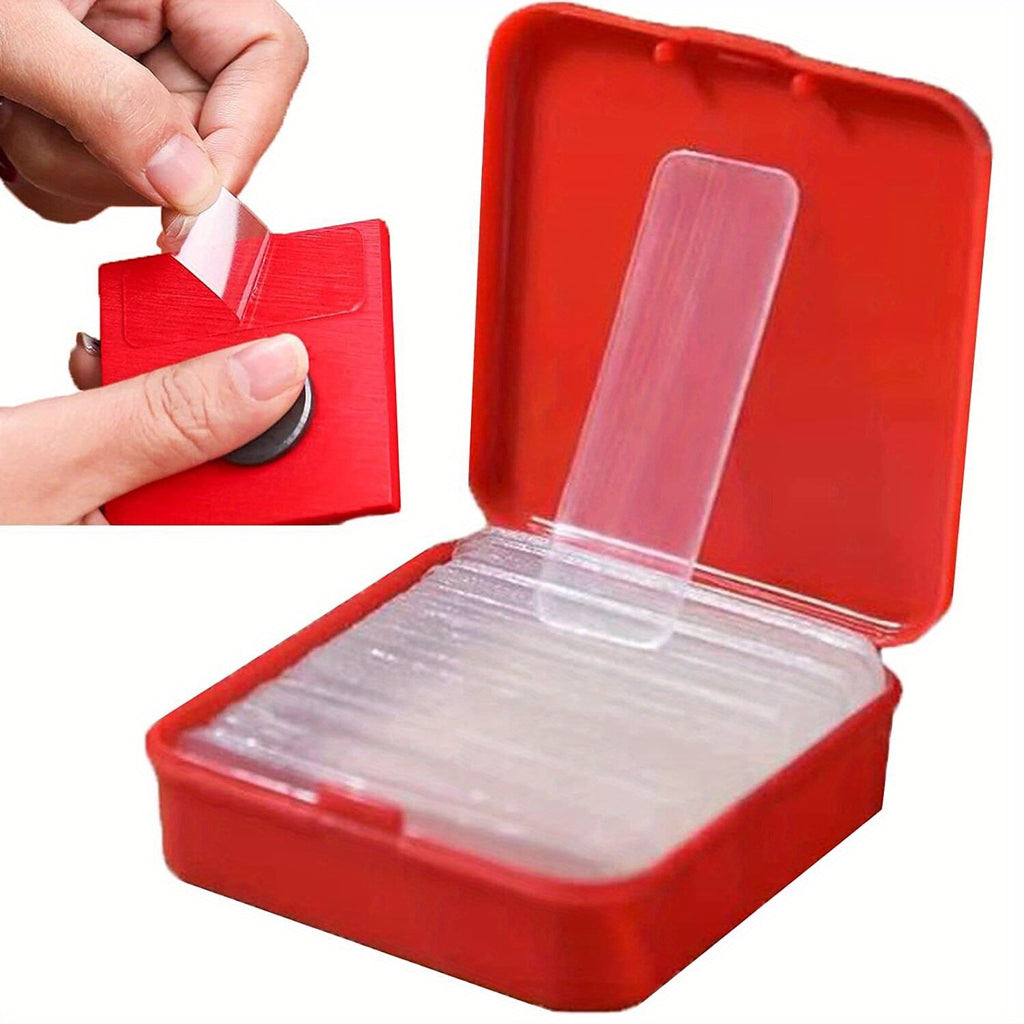 60pcs Double Sided Transparent Adhesive Tape | Strong Wall Mounting Sticky Strips