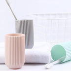 3PCS Portable Travel Toothbrush Storage Box Set - Durable Toothbrush Holder Case Pink