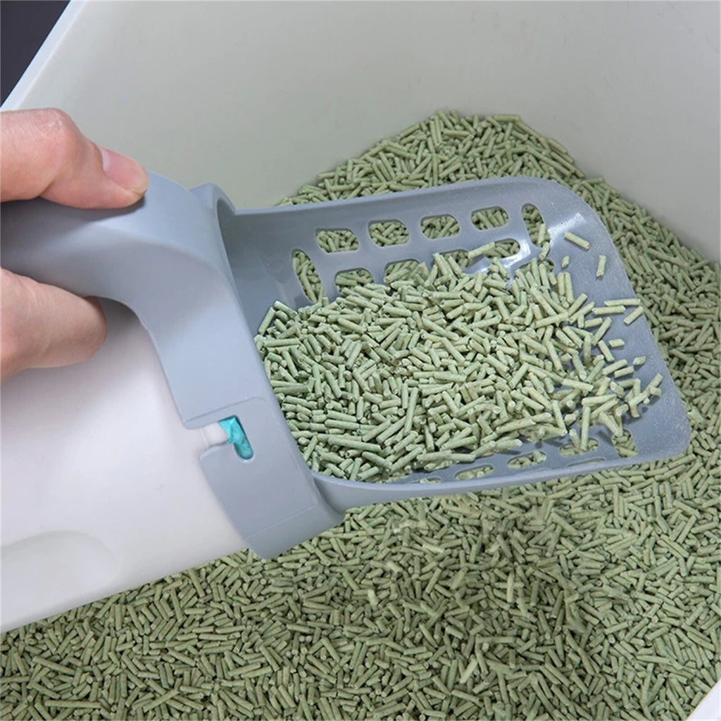 Cat Litter Scoop with Integrated Holder | Detachable Pet Litter Shovel Sifter