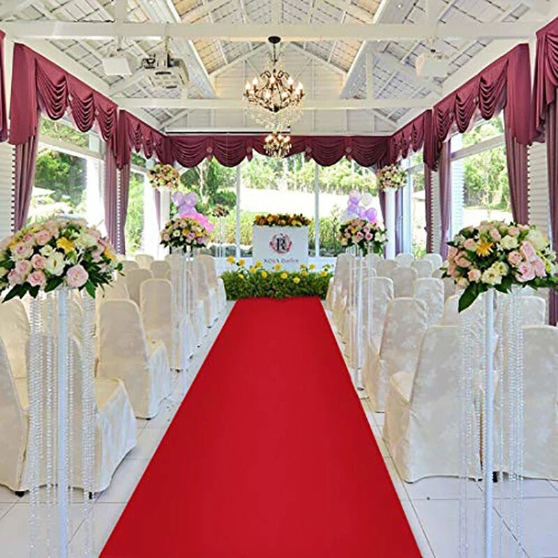 10M Red Carpet Aisle Runner 1.2m Wide | Wedding Party Event Awards Floor Mat