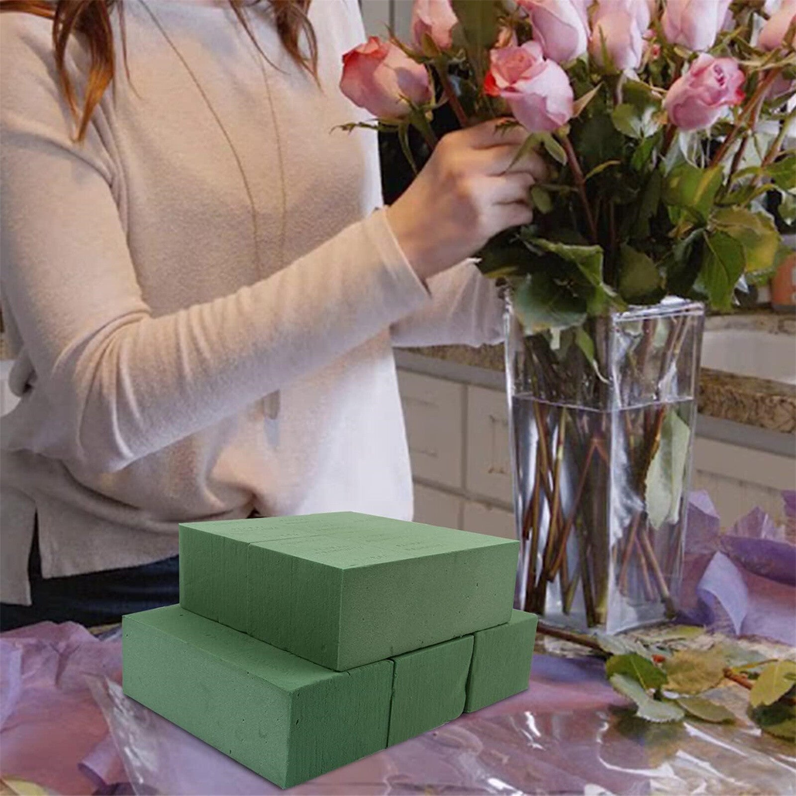 10pcs Floral Foam Bricks Wet & Dry | Florist Foam Blocks for Flower Arrangements
