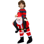 Riding Santa Inflatable Costume Suit Christmas Cosplay Party Decor Adult Kids OD