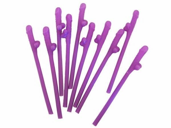 10/20/30 Hens Night Novelty Party Straws Mix Colours Nude Pink Bachelorette Drink Straws