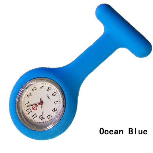 Silicone Nurse Fob Watch – Clip-On Brooch Medical Pocket Quartz Watch
