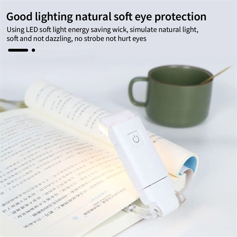 2 Pack USB Rechargeable Book Reading Light – Adjustable Warm White Clip On Bedside Reading Lamp