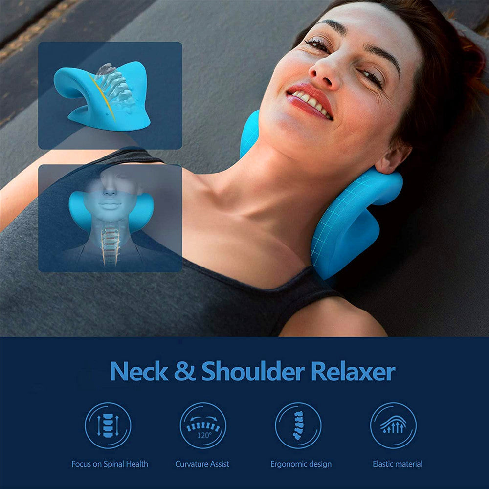 Woman using the neck and shoulder relaxer
