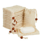 20PCS Soap Exfoliating Bags - Ramie Foaming Soap Saver Pouch with Drawstring