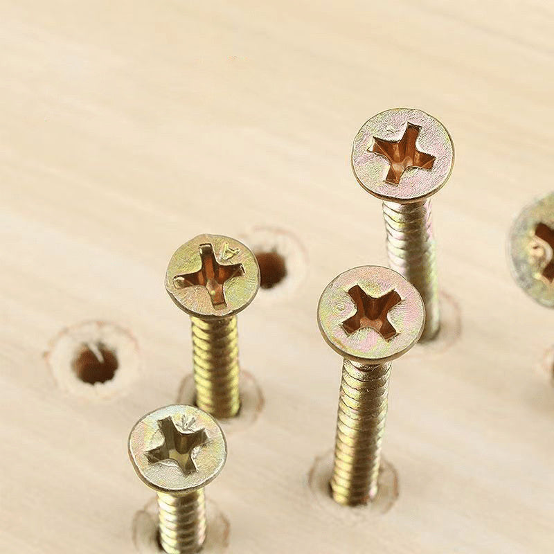 100PCS M4 Chipboard Screws – Carbon Steel Phillips Flat Head Self-Tapping Wood Screws (50mm / 60mm)