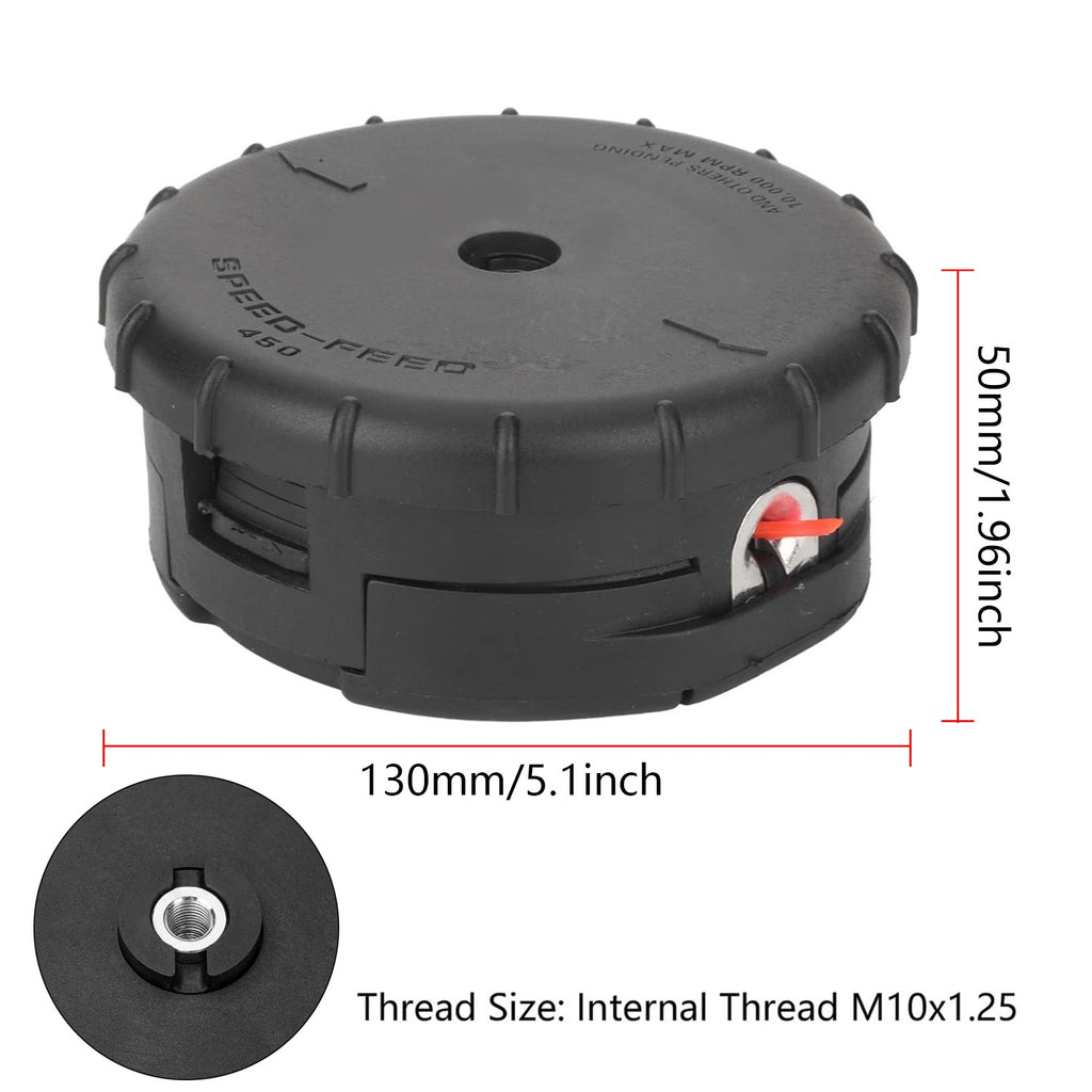 2pcs Speed Feed Trimmer Head 4.5" | Universal Bump Feed Line Head for Brush Cutter