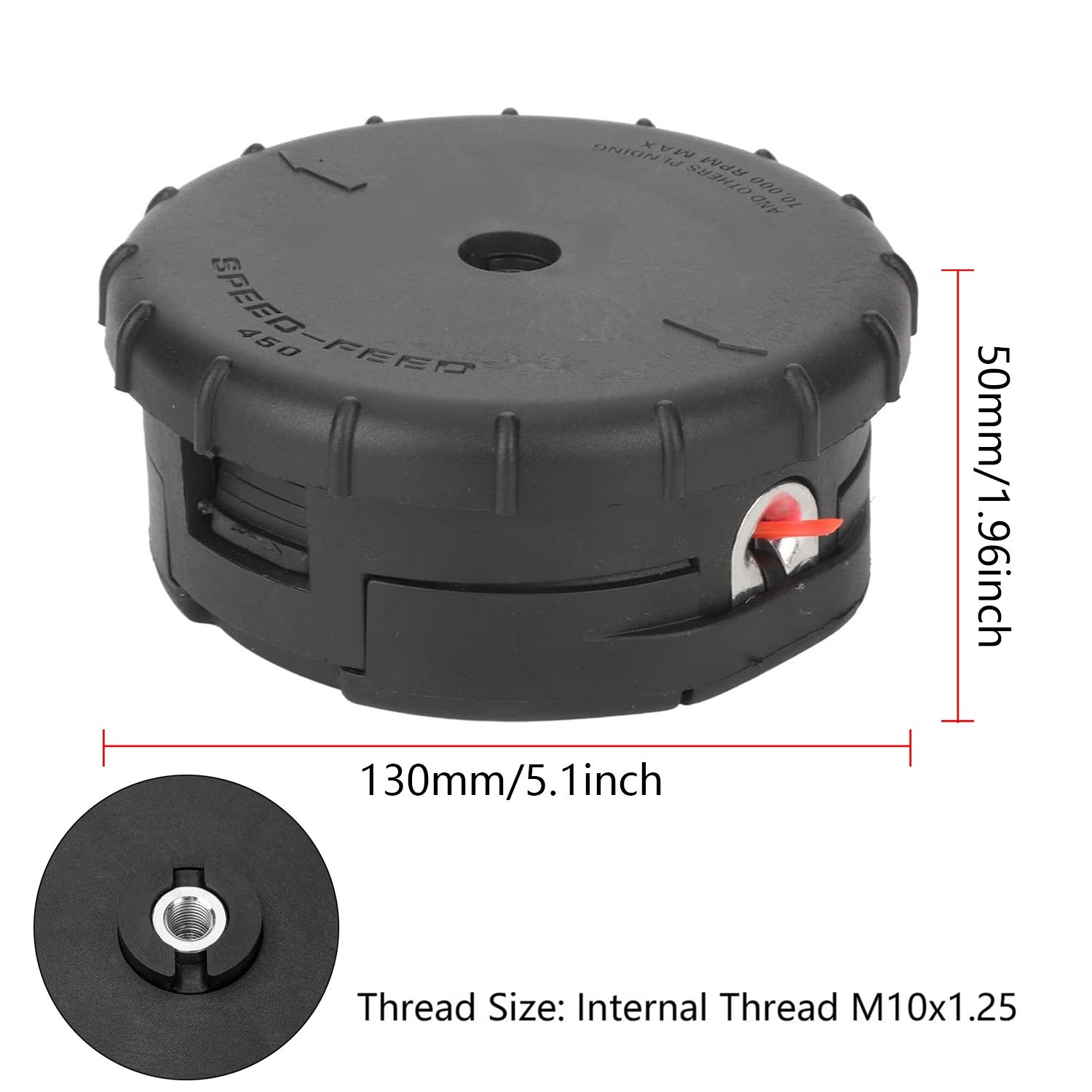 2pcs Speed Feed Trimmer Head 4.5" | Universal Bump Feed Line Head for Brush Cutter