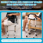 Adjustable Lift Assist Handle Elderly Bedside Toilet Safety Rail Non-Slip Mobility Support