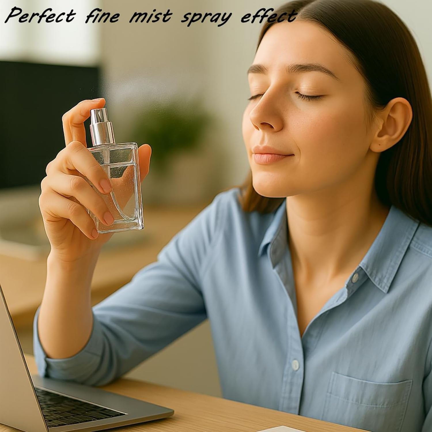 100ML Refillable Perfume Atomizer Empty Glass Spray Bottle Flat Cosmetic Container