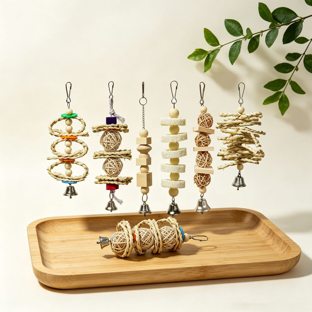 Bird perch and swing toy detail