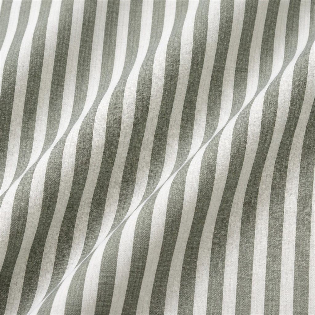 All Sizes Bed Quilt Cover/ Duvet Doona Cover/ Sage Stripe/ Jacquard Duvet Cover