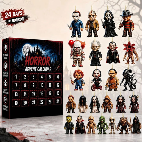 2026 Christmas Advent Calendar 24 Days Countdown Halloween Horror Movie Ornament