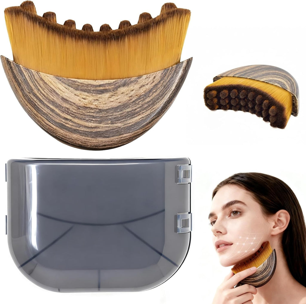 4Pcs 2 Styles Lymphatic Contour Face Brush, Brushing Face Brush,Drainage Massage