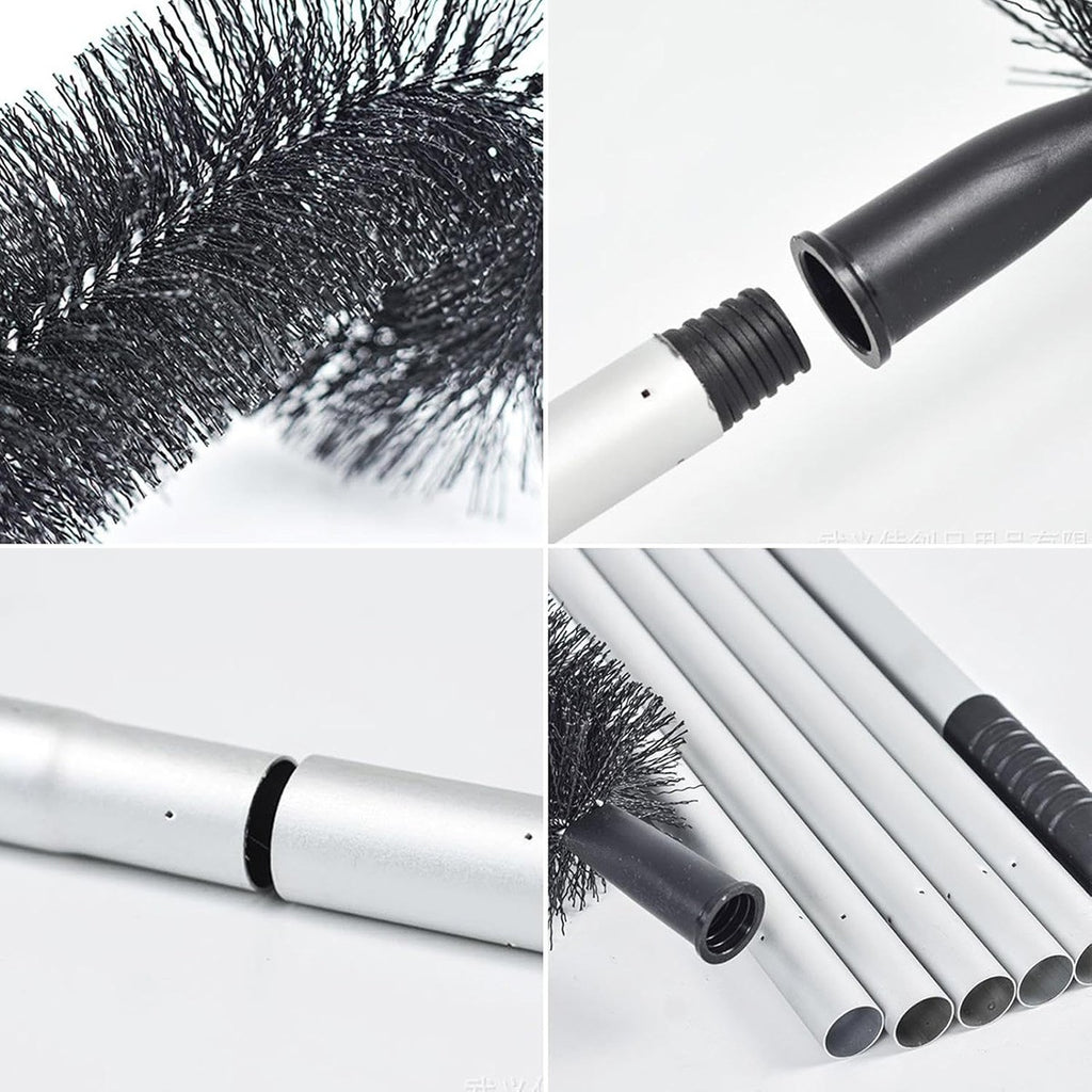 2PCS Gutter Cleaning Brush with Extendable Pole 208cm – Roof Gutter Cleaning Tool