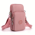 Women’s Pink Crossbody Phone Bag - Fashion Coin Purse with Mobile Phone Pocket