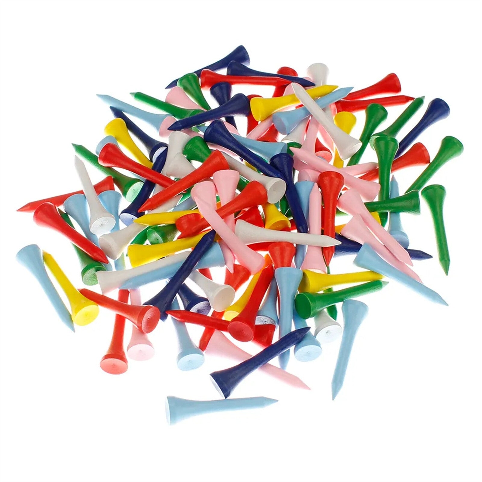 500PCS Multicoloured Wooden Golf Tees 54mm - Golf Tees for Men and Women